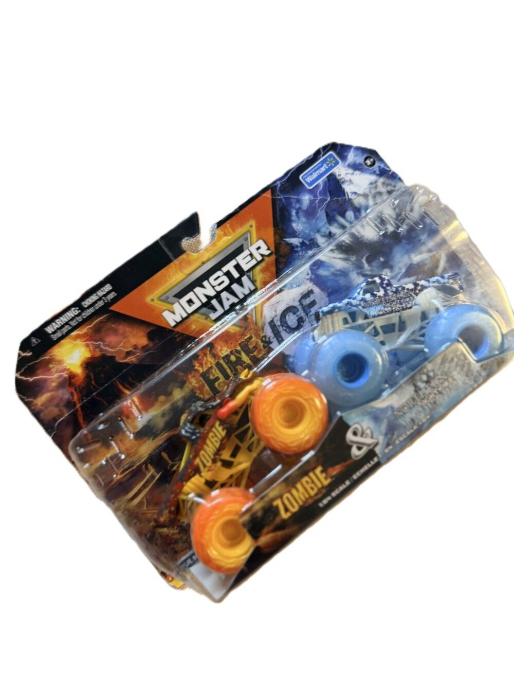 Monster Jam Fire & Ice Zombie VS Northern Nightmare 2024 1:64 Diecast 2 Pack